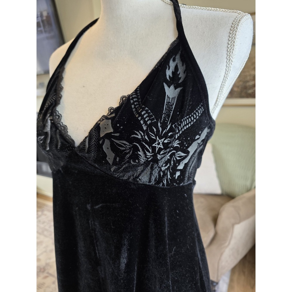 Killstar Dress Large Grabeyard Skater Dress Black Mini Sleeveless Goth Witch